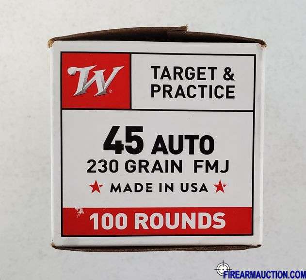 Winchester Target & Practice 45 Auto - 230 Gr FMJ (1 X 100)