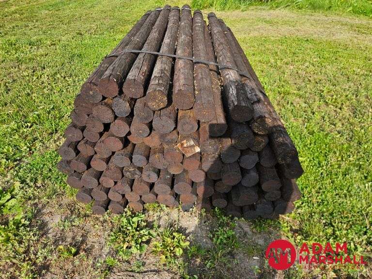(90) Southern Yellow Pine Creosote Treated Posts