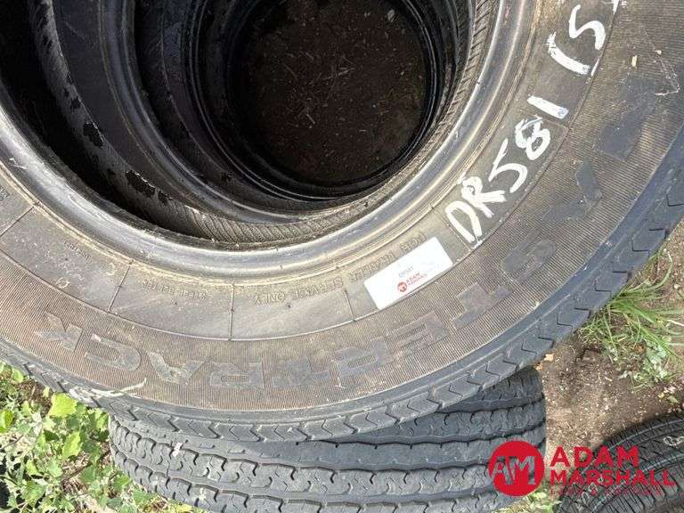 (5) Used Trailer Tires - 235/80R16