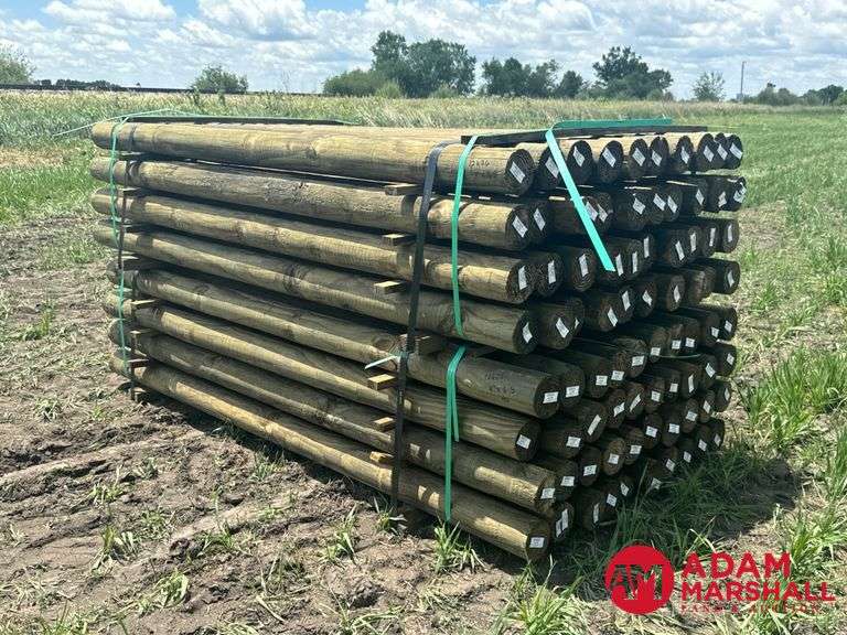 (80) Southern Yellow Pine Copper Treated Posts (sold 80 x bid)