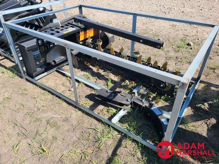 Unused Great Bear Trencher For Skid Steer, 40" depth x 6" width