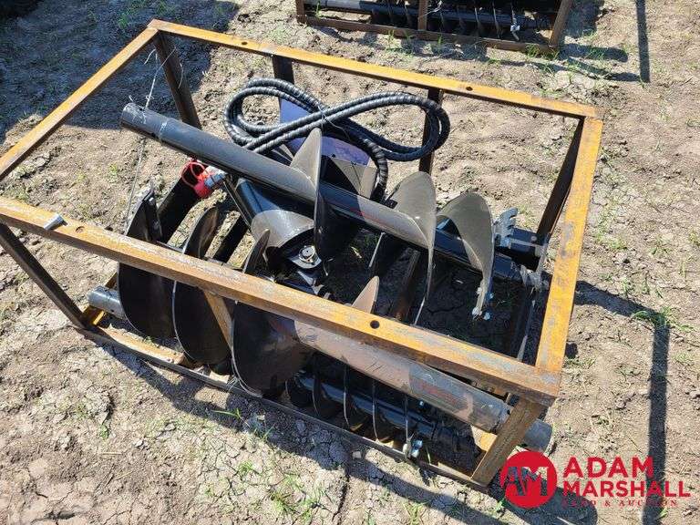 Unused 2024 AGT SSECAG-Y Heavy Duty Auger For Skid Steer