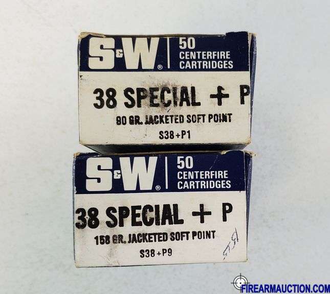 S&W 38 Special + P - 150 Gr Jacketed Soft Point (2 X 50)