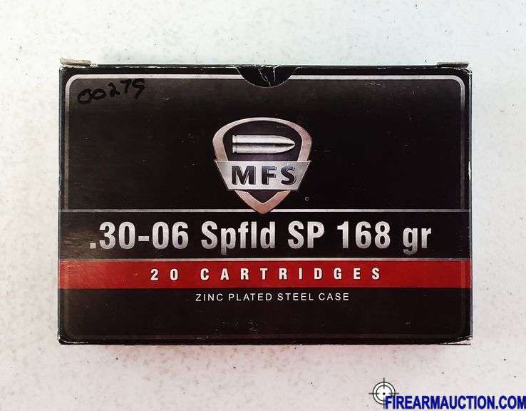 MFS 30-06 Springfield - 168 Gr SP Zinc Plated Steel Case (1 X 20)