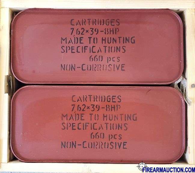 Russian 7.62 X 39-8HP (2 X 660 = Crate Of 1320 Cartridges)