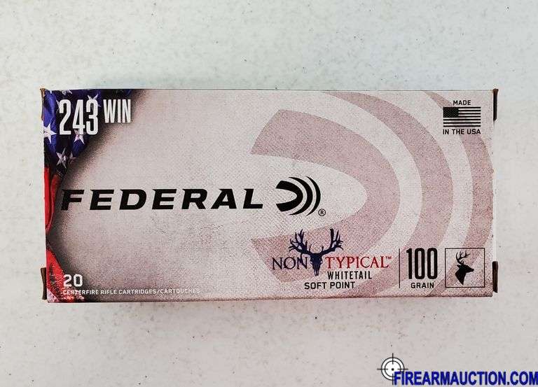 Federal Non-Typical Whitetail 243 Win - 100 Gr Soft Point (1 X 20)