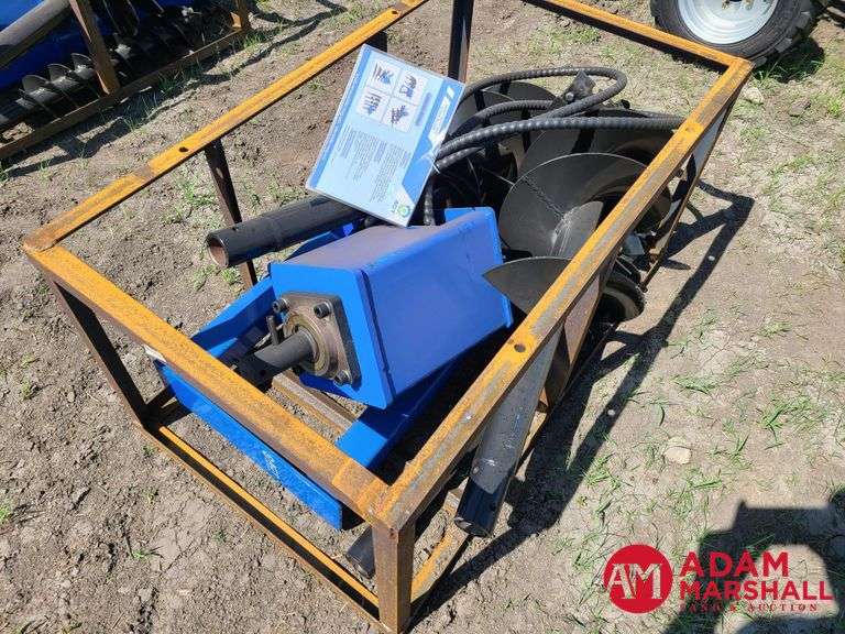 Unused 2024 AGT SSECAG-Y Heavy Duty Auger For Skid Steer