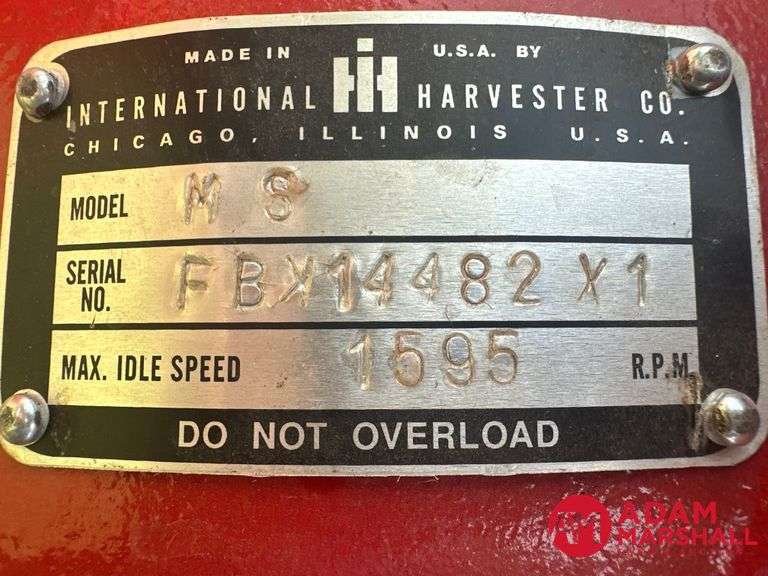 1947  Farmall  Super M  Tractor - Gasoline