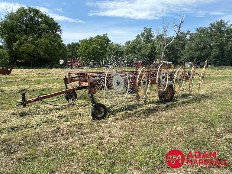 H&S  12 Wheel  Bi-Fold Rake