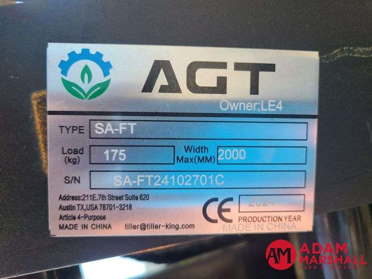 Unused 2024 AGROTK 48IN Pallet Forks w/ Hydraulic Adjustment