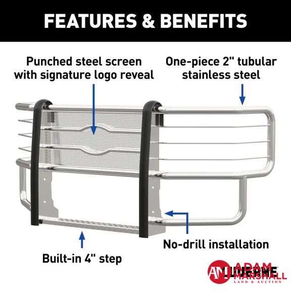 Luverne  310713  Prowler Max Polished Stainless Steel Grille Guard