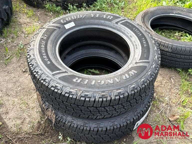 (2) NEW Goodyear, Wangler Workhorse HT Tires - LT225/75R16