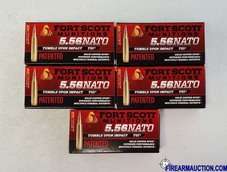 Fort Scot Munitions 5.56 NATO - 70 Gr TUI Solid Copper Spun (5 X 20)