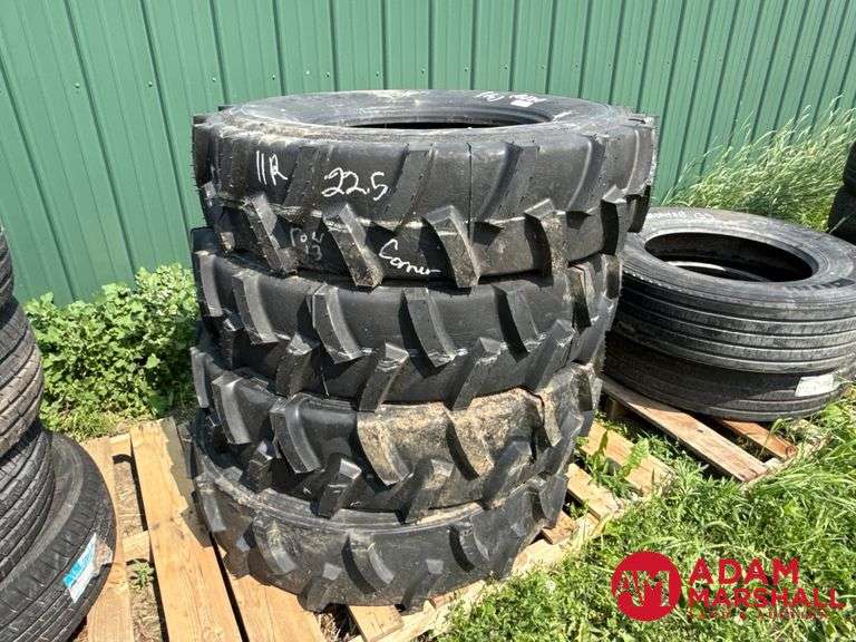 (4) NEW Recap Pivot Irrigation Tires - 11R22.5
