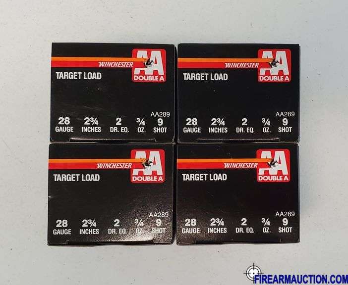 Winchester AA Target Load - 28 GA, 2-3/4", 9 Shot (4 X 25)