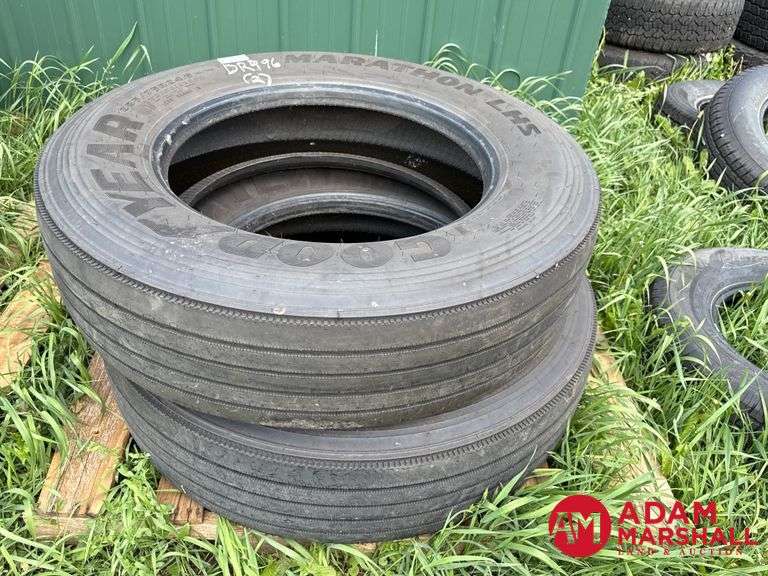 (2) NEW Goodyear, Marathon LHS, Load Range G Tires - 285/75R24.5