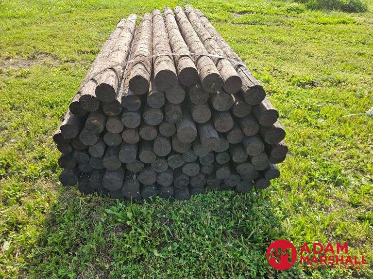 (90) Southern Yellow Pine Creosote Treated Posts