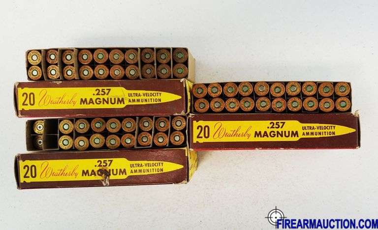 Vintage Weatherby 257 Weatherby Magnum - Soft Point :  87 Gr (1 X 20) + 100 Gr (1 X 20 + 16  & 2 Brass)