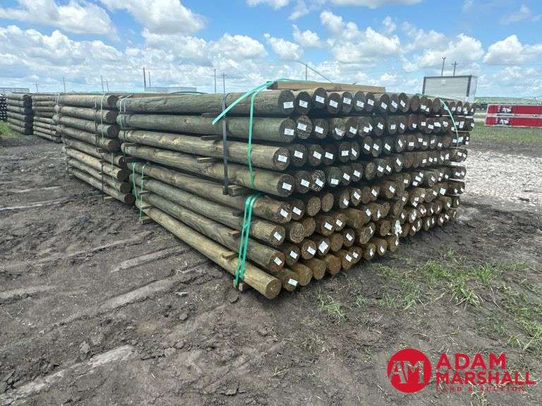 (320) Southern Yellow Pine Copper Treated Posts (sold 320 x bid)