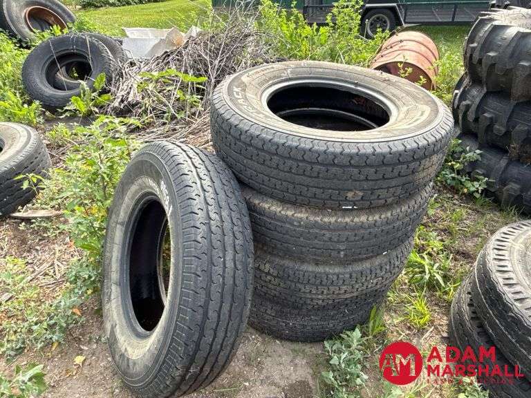 (5) Used Trailer Tires - 235/80R16