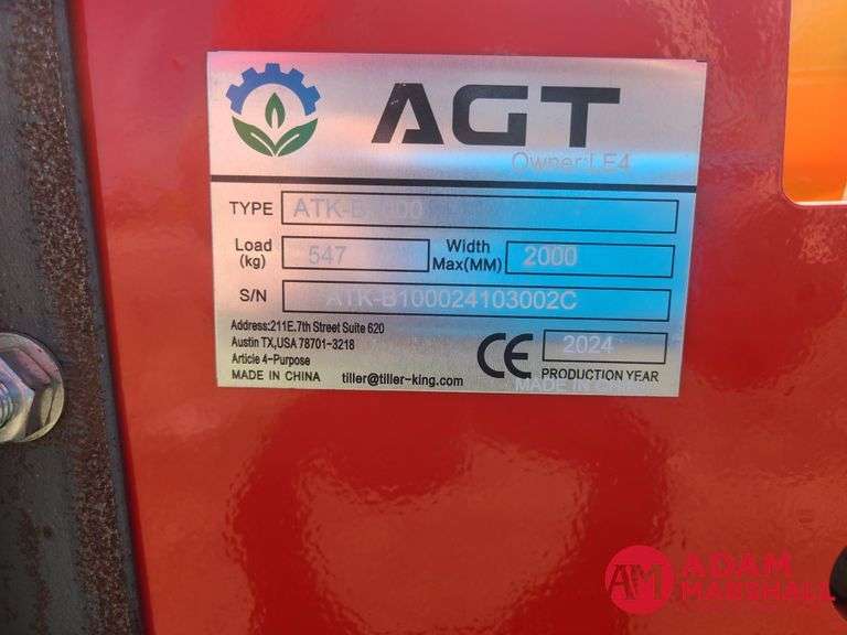 Unused AGT Two Post Lift, 8,000lbs AGT-BT1000