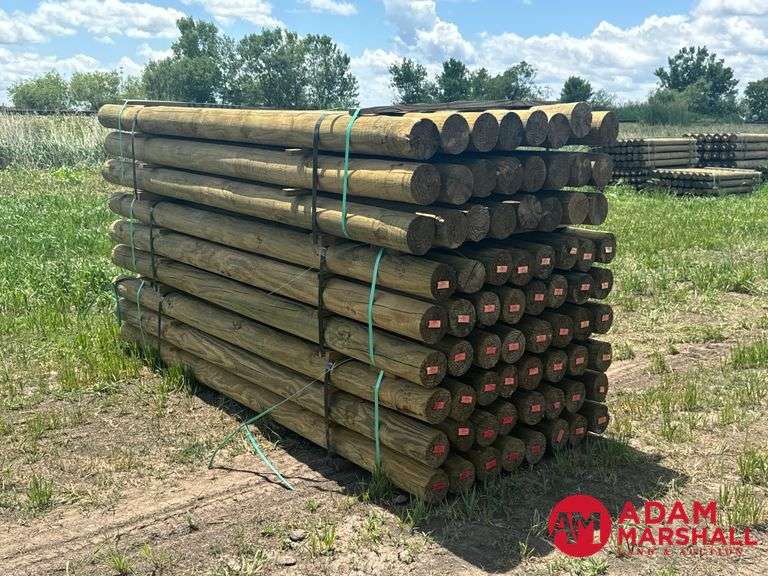 (72) Southern Yellow Pine Copper Treated Posts (sold 72 x bid)