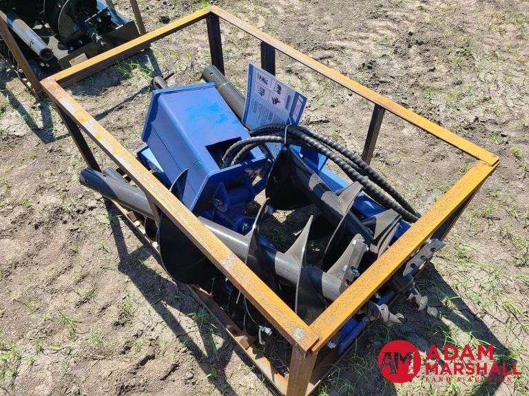 Unused 2024 AGT SSECAG-Y Heavy Duty Auger For Skid Steer