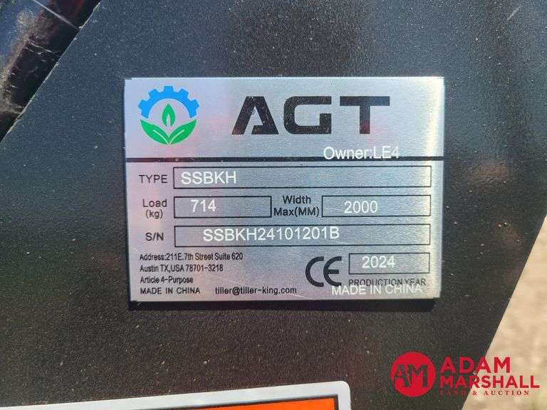 Unused AGROTK Hydraulic Backhoe for Skid Steer