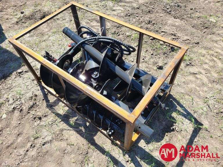 Unused 2024 AGT SSECAG-Y Heavy Duty Auger For Skid Steer