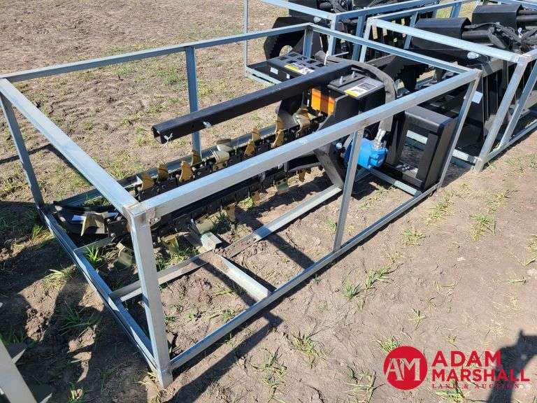 Unused Great Bear Trencher For Skid Steer, 40" depth x 6" width