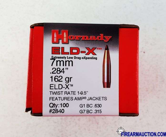 Bullets - Hornady ELD-X 7 MM .284 Dia 162 Gr (100)