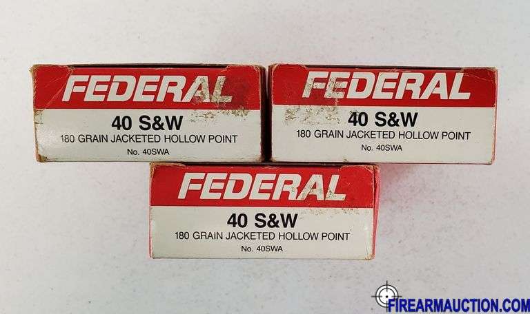 Federal Hi-Power 40 S&W - 180 Gr JHP (3 X 50)