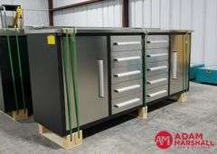 Unused Steelman Tool Box - Stainless Steel, 10 Drawer & 2 Door, 88" W x 24"D x 36"H