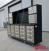 Unused Steelman Tool Box - Stainless Steel, 30 Drawer & 2 Door - 114"W x 25"D x  77"H