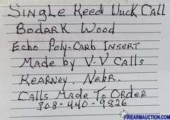 VV Calls Custom Made Single Reed Duck Call - Bodark Wood