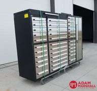 Unused Steelman Tool Box - 35 Drawer, 1 Door + Top Lid Compartment - 85"W X 22.5"D X 57"H