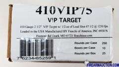 Fiocchi VIP Target - 410 GA, 2-1/2", 7.5 Shot (10 X 25 = Case Of 250 Shells)