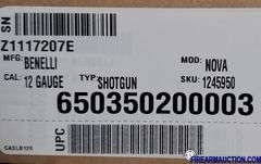 Benelli Nova Pump Action Shotgun  12 GA, 2-3/4"-3"-3-1/2" - SN:  Z1117207E