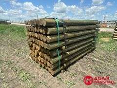 (80) Southern Yellow Pine Copper Treated Posts (sold 80 x bid)
