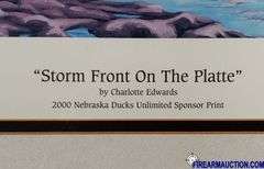 Wildlife Framed Print - "Storm Front On The Platte"