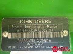 2016  John Deere  S680  Combine