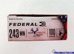 Federal Non-Typical Whitetail 243 Win - 100 Gr Soft Point (1 X 20)