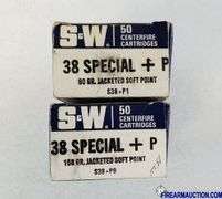 S&W 38 Special + P - 150 Gr Jacketed Soft Point (2 X 50)