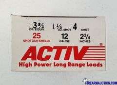 ACTIV 12 GA, 2-3/4", 4 Shot - Field Loads (3 X 25), Long Range (4 X 25), Nickel Plated Mag (3 X 25)