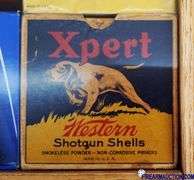 Wooden Shotgun Shell Box Display W/Assorted Vintage Boxes - 12"W X 6"D X 14.5"H