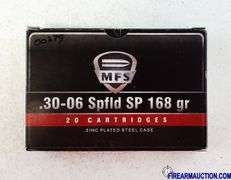 MFS 30-06 Springfield - 168 Gr SP Zinc Plated Steel Case (1 X 20)
