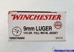 Winchester Target/Range 9 MM Luger - 115 Gr FMJ (4 X 50)