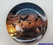DU Special Edition 2002-03 Duck & Terry Redlin "Sundown" Plate W/Cattail Stand