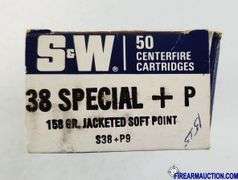 S&W 38 Special + P - 150 Gr Jacketed Soft Point (2 X 50)