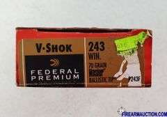 Federal Premium V-Shok 243 Win - 70 Gr Nosler Ballistic Tip (1 X 20)